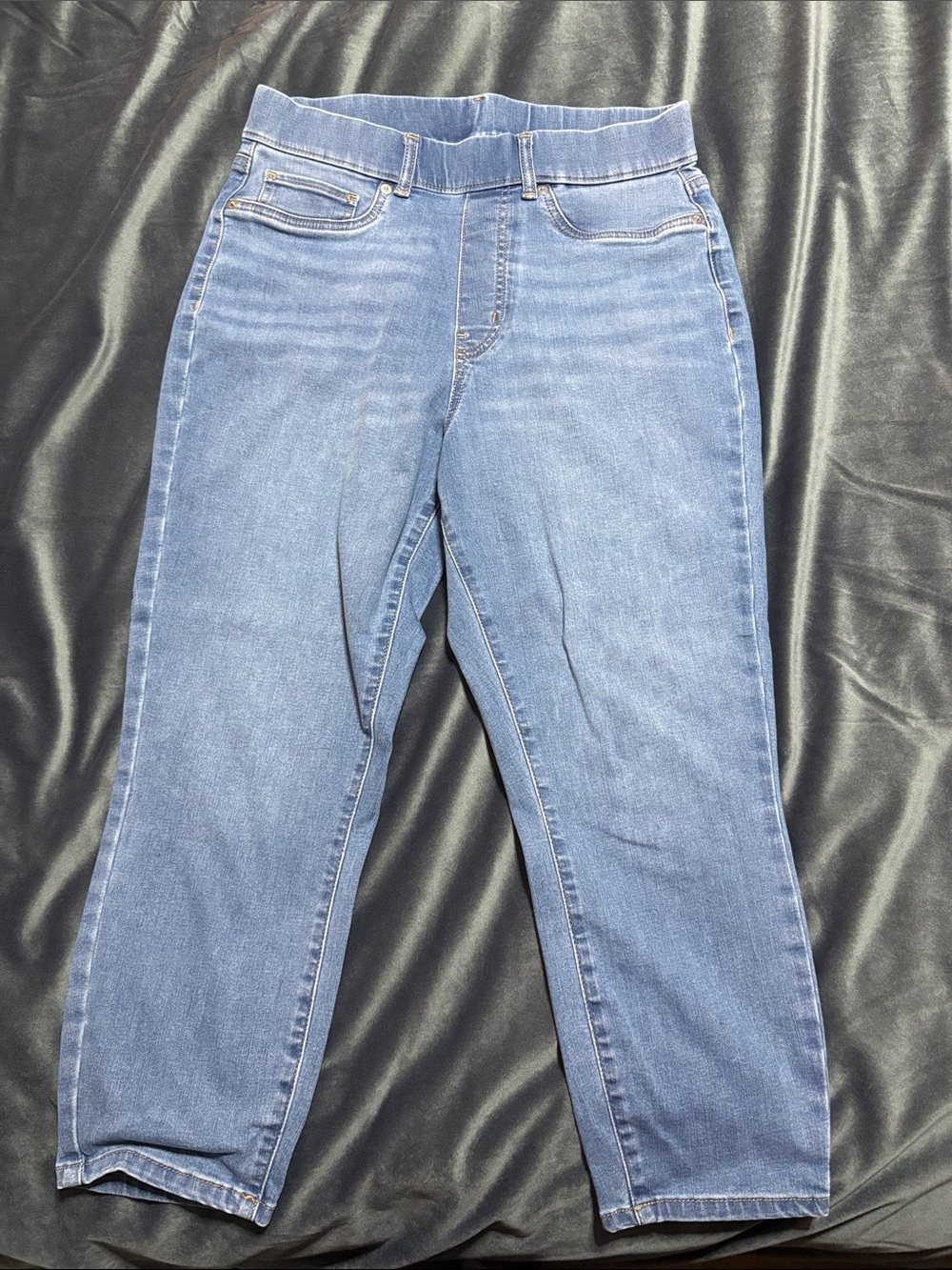 Time and Tru Light Blue Straight Leg Stretch Jeans